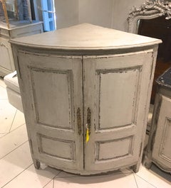 Early 19th Century Antique French Directoire Corner Cabinet "Encoignure"