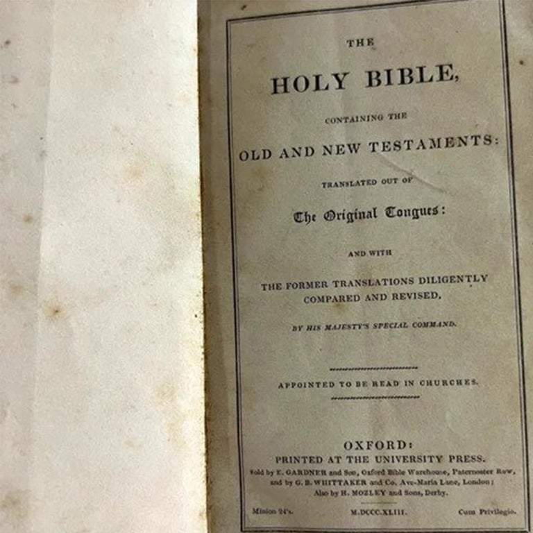 Early 19th C. Antique Holy Bible For Sale at 1stDibs