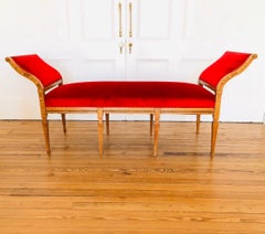 Early 19th C. Austrian Biedermeier Window Bench / Daybed