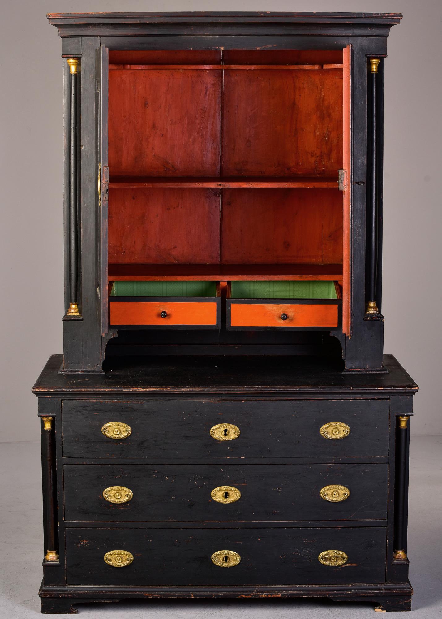 black linen cupboard