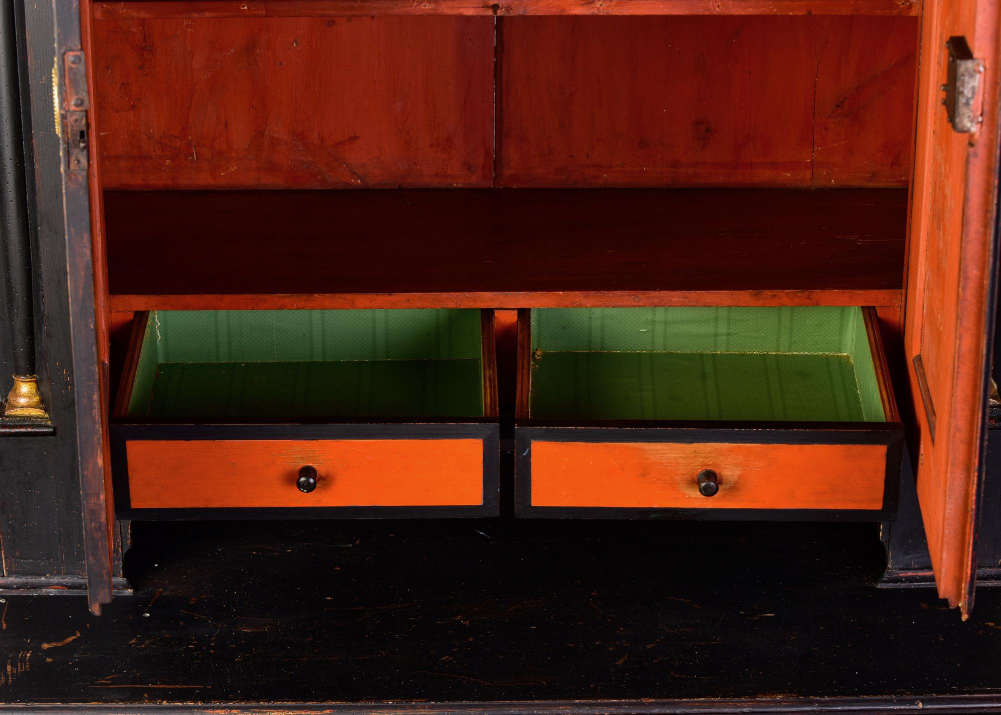 black linen cupboard