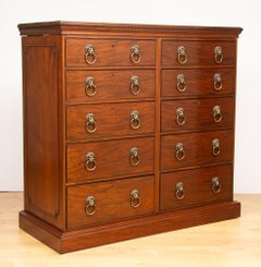 Early 19th Century Bankers Drawers with Original Lions Head Handles