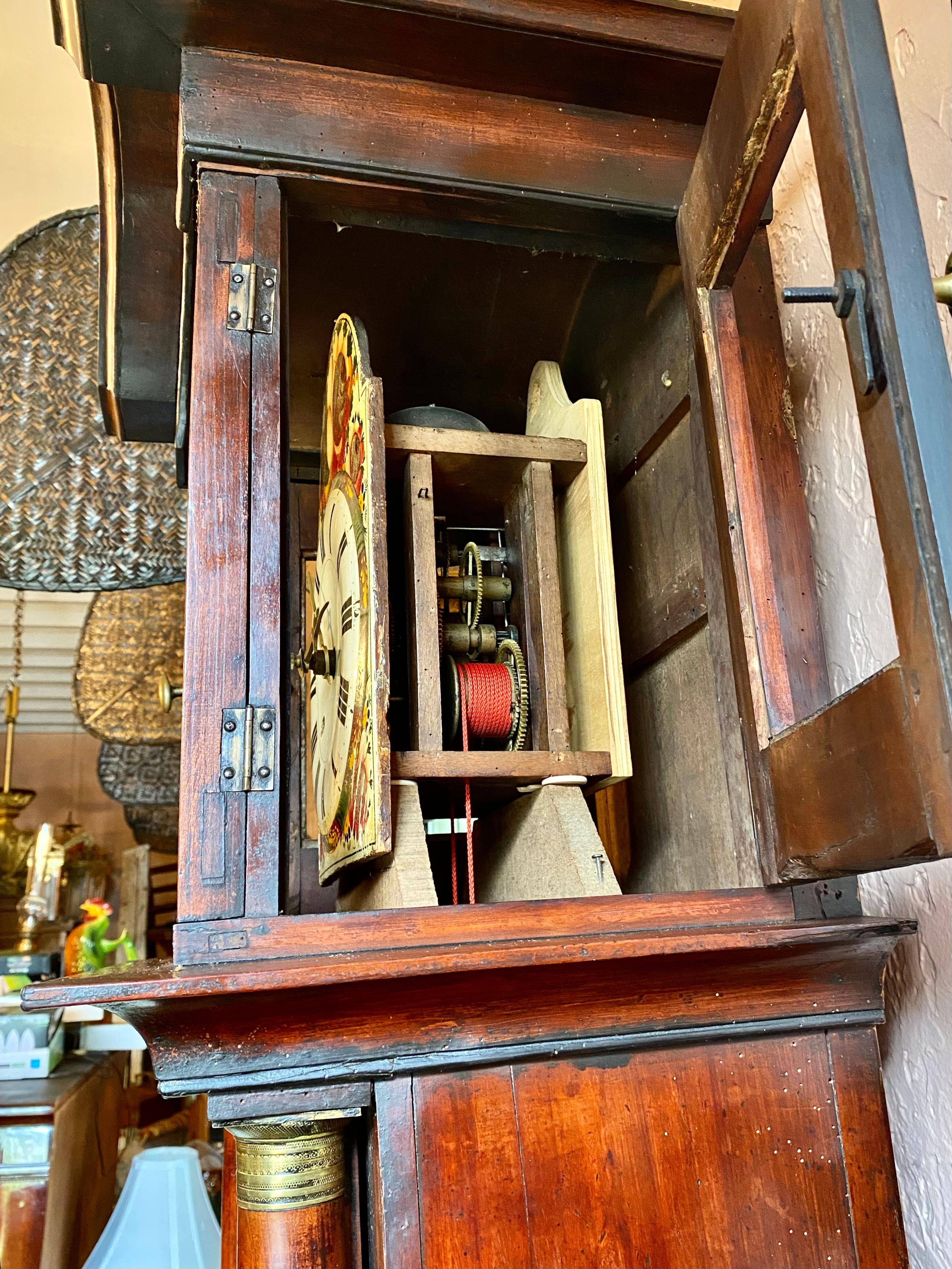 Late 18th Century Liege Burled Walnut Tall Case Clock im Angebot 3