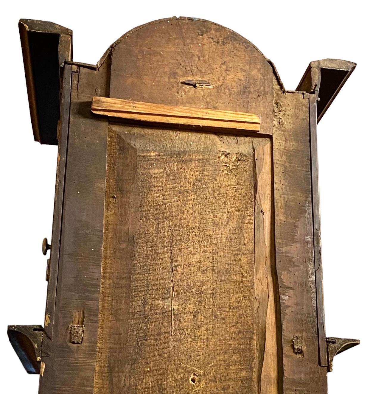 Late 18th Century Liege Burled Walnut Tall Case Clock im Angebot 9