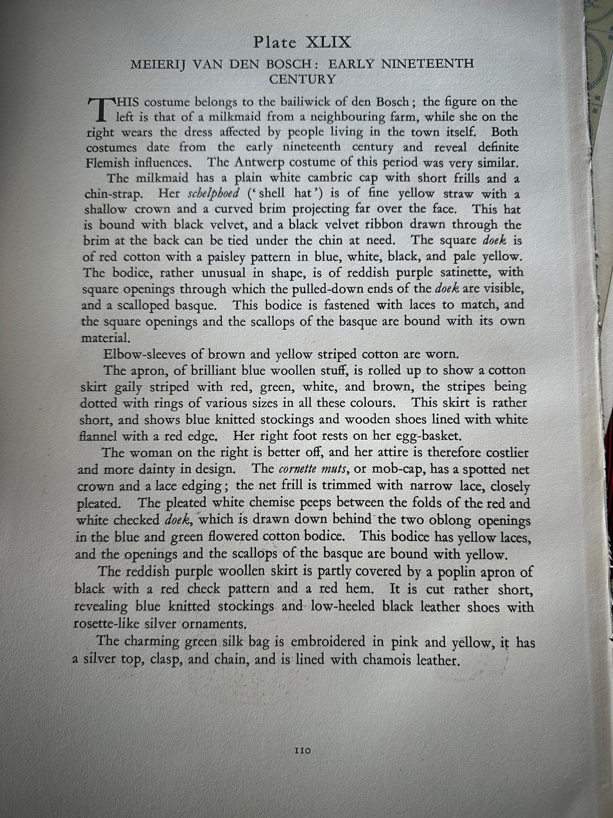 Inizio del XIX secolo. Lattaia e donna di città del Brabante in abiti popolari, pubblicato nel 1932 in vendita 1