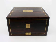 Early 19th Century Brass Inlaid Rosewood Writing Box by William Wilson Edinburgh