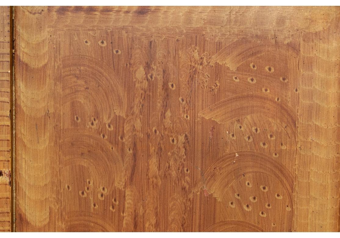 Folk Art Early 19th C. Canadian Paint Decorated Pine Armoire For Sale