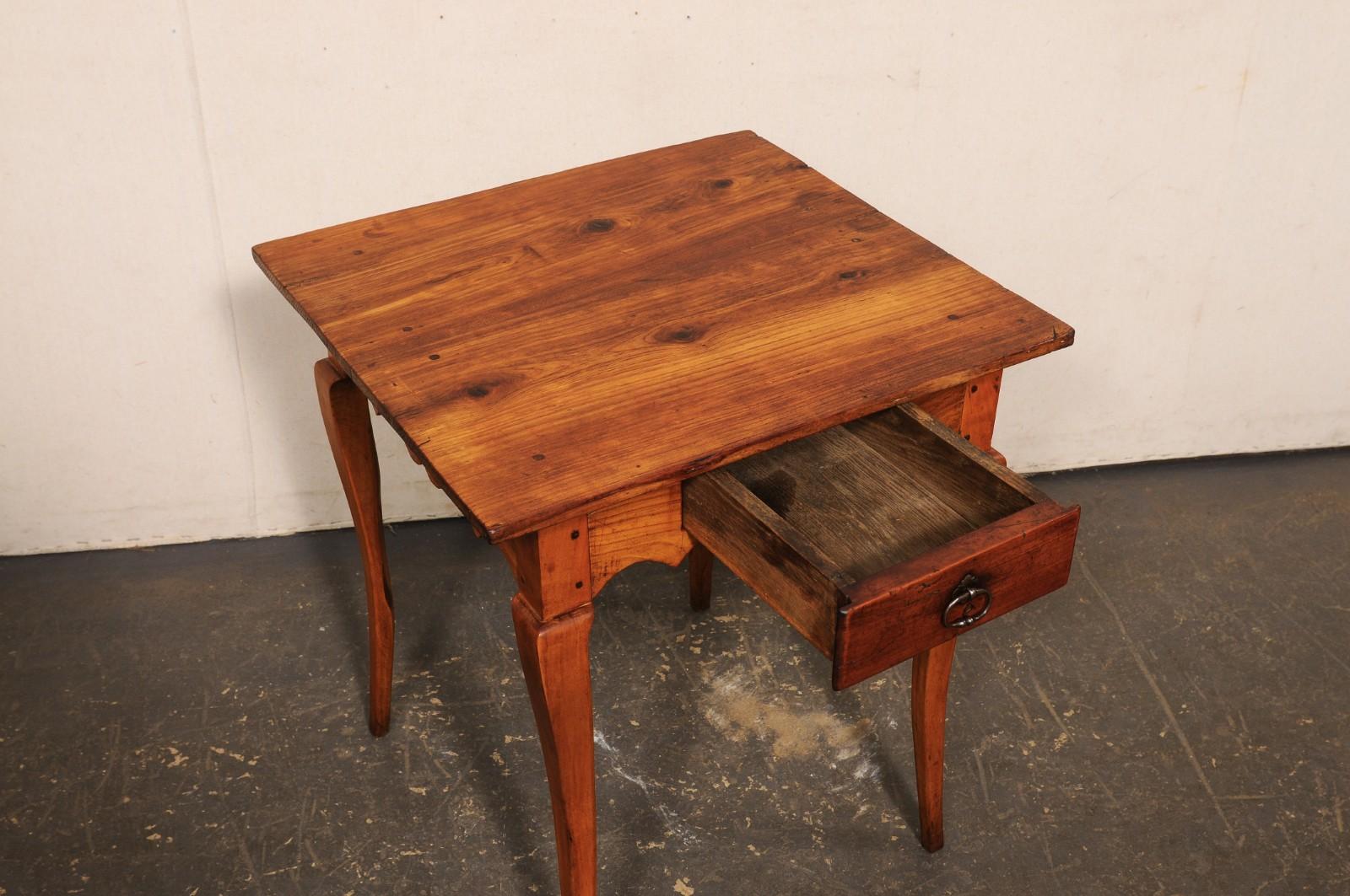 19th Century Early 19th C. Charming French Accent Table w/Small Drawer For Sale