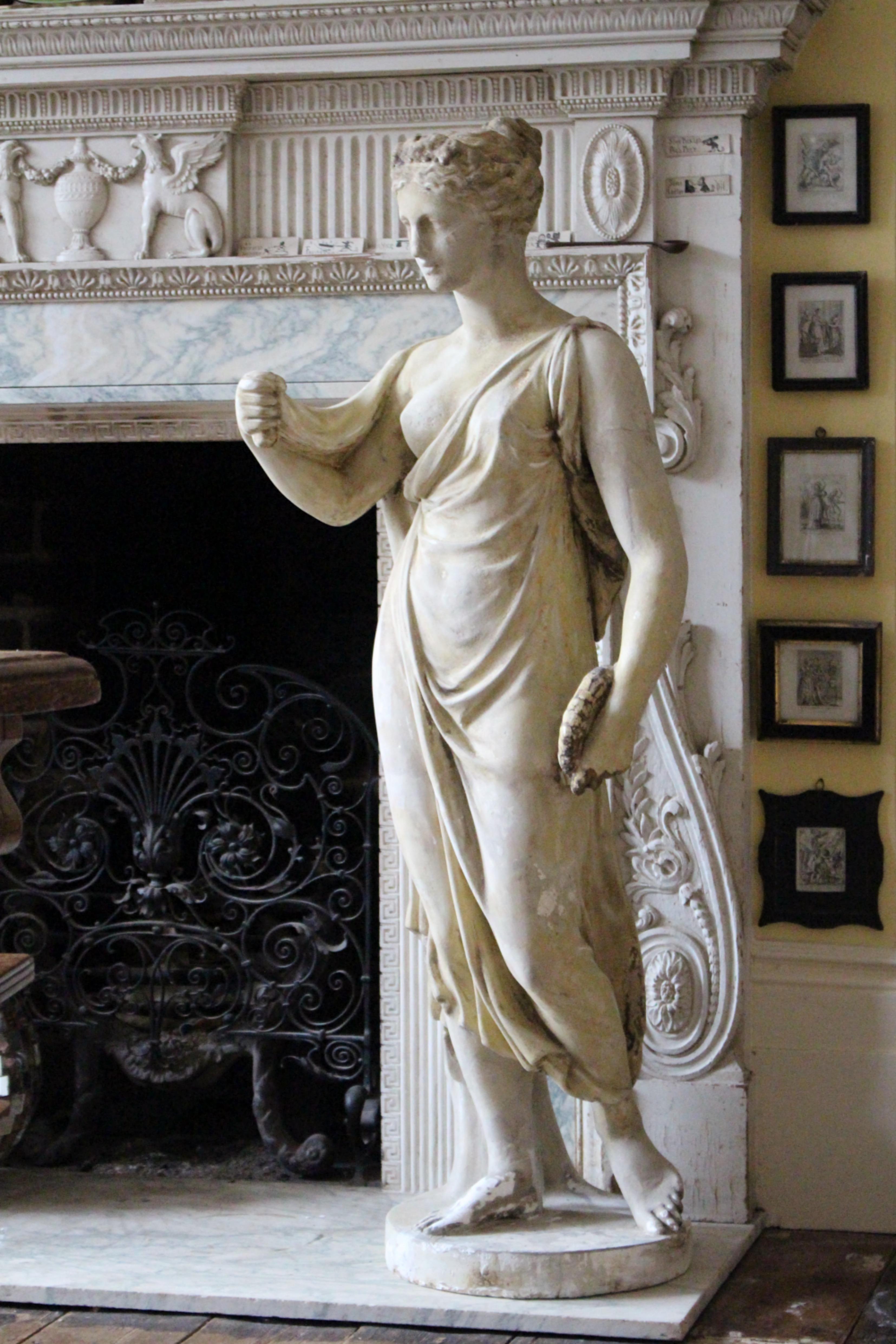 Early 19th C Classical Plaster Sculpture Flora Goddess of Spring Humphrey Hooper For Sale 6