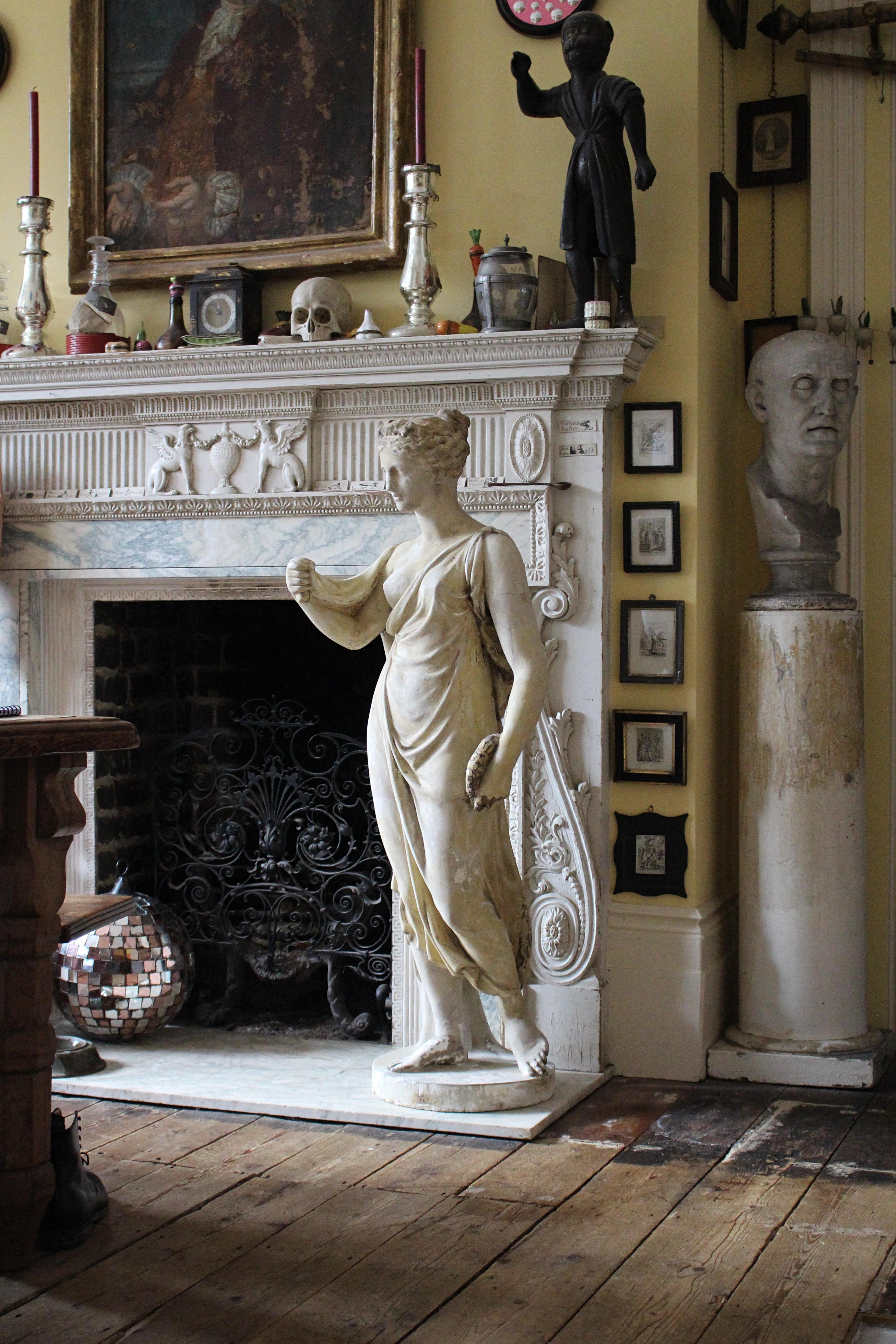 Early 19th C Classical Plaster Sculpture Flora Goddess of Spring Humphrey Hooper For Sale 7