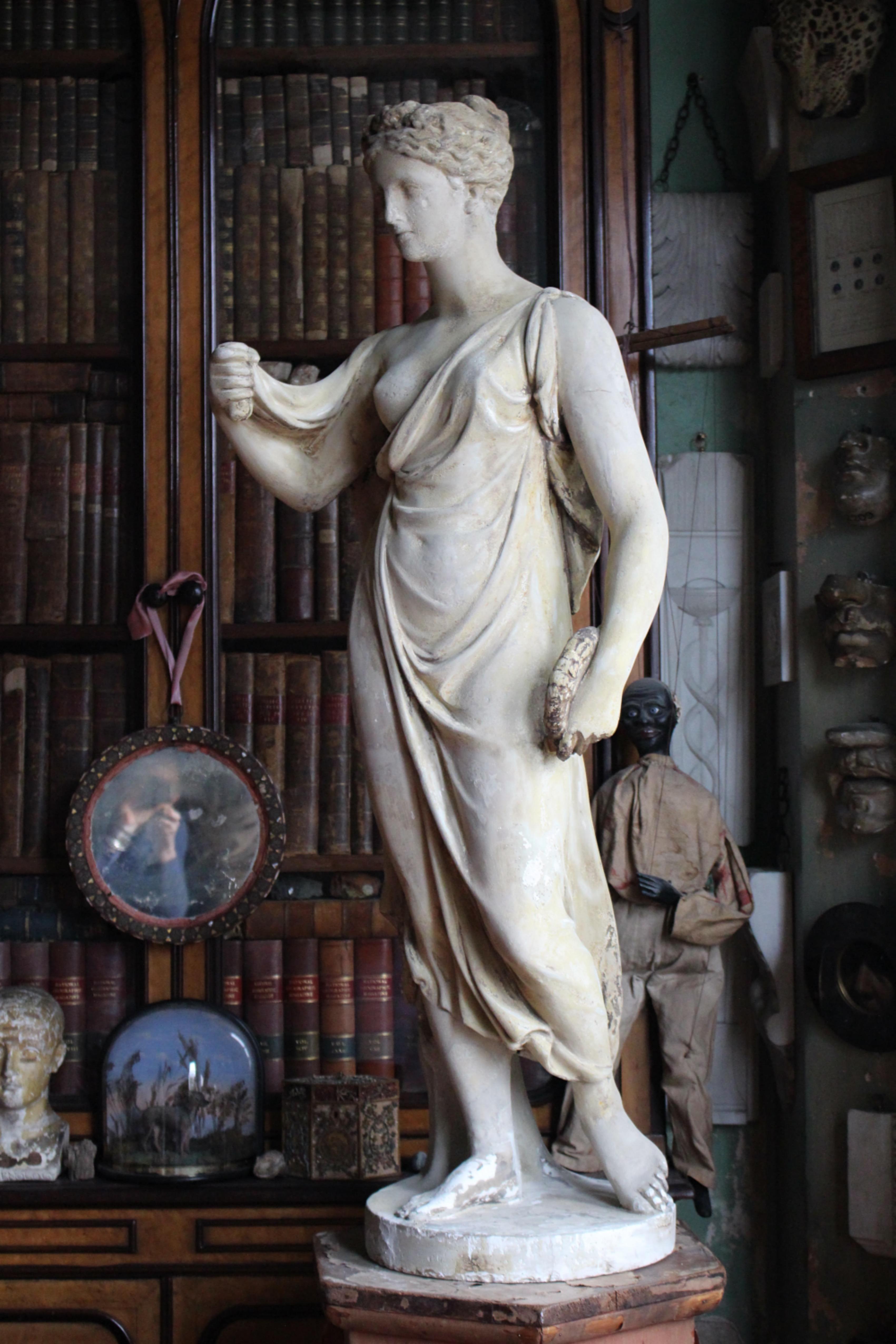 Early 19th C Classical Plaster Sculpture Flora Goddess of Spring Humphrey Hooper For Sale 1