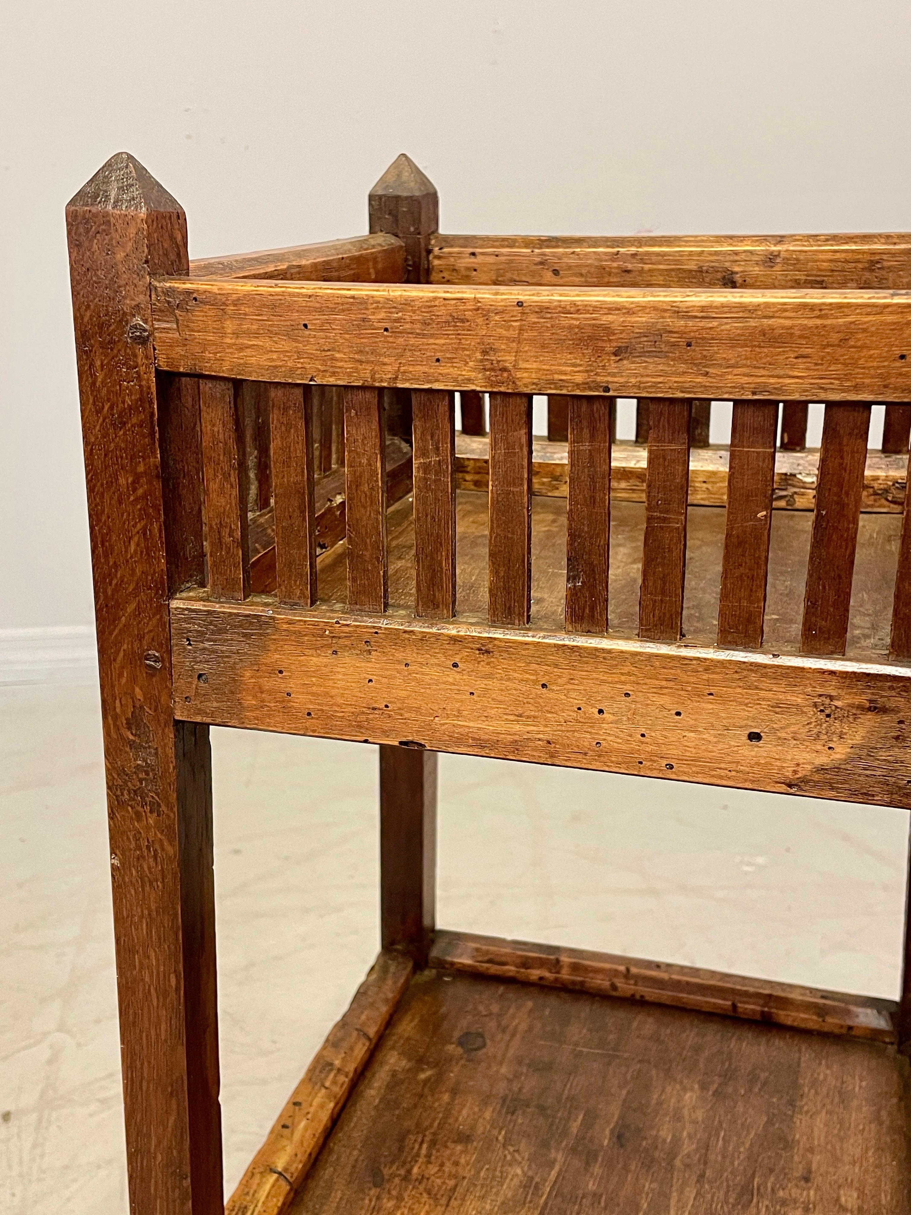 19th Century Early 19th c. Country French Two Tiers Side Table For Sale