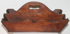 Early 19th C Cutlery Tray W/ Scallop Edges