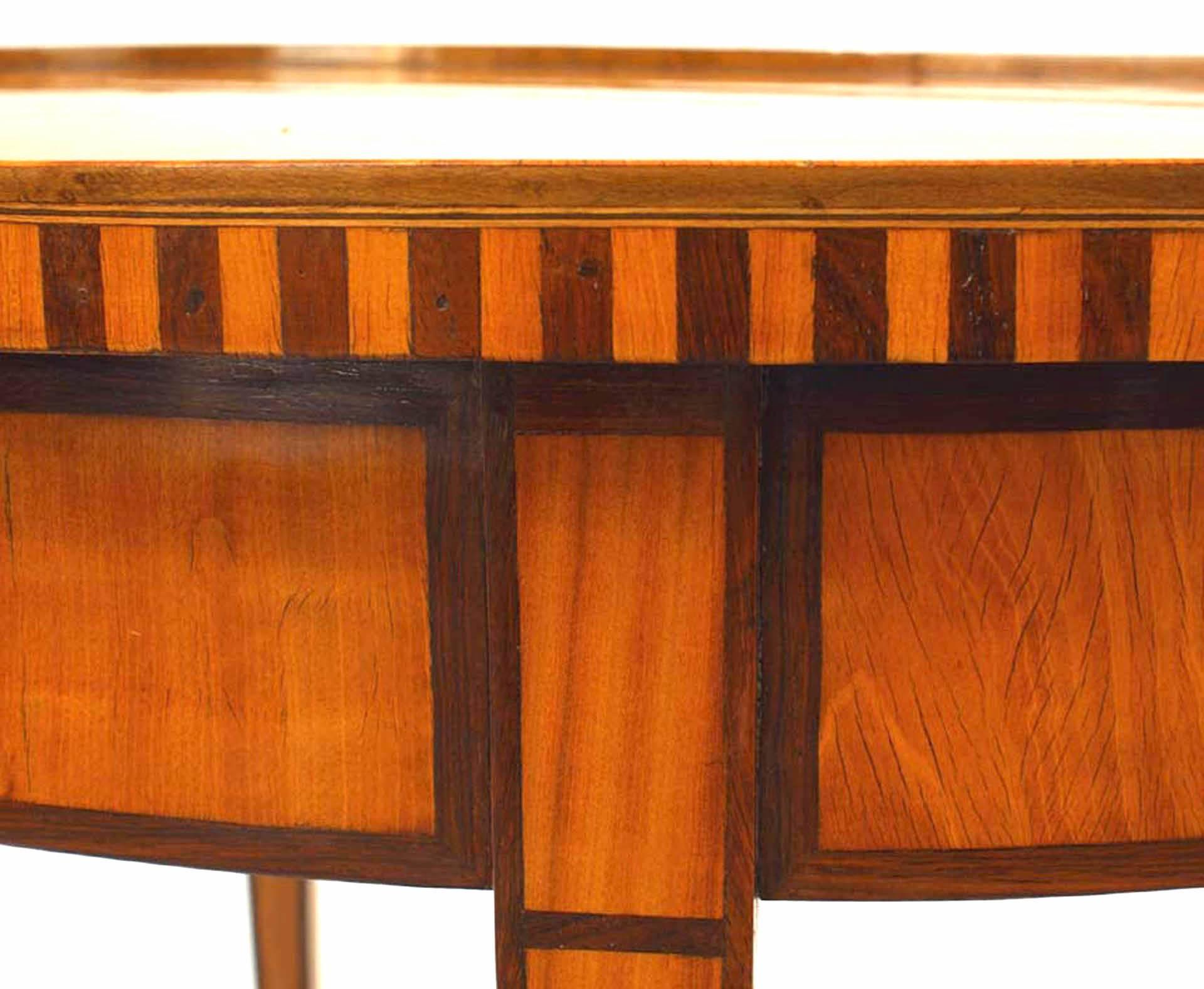 Inlay Continental Dutch Satinwood Center Table For Sale