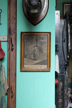 Incisione dell'inizio del XIX secolo di Ed Scofield Aetat 3ft 4" High Clerk of St Chads Shrewbury