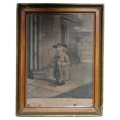Early 19th C Ed Scofield Aetat 3ft 4" High Clerk of St Chads Shrewbury Engraving