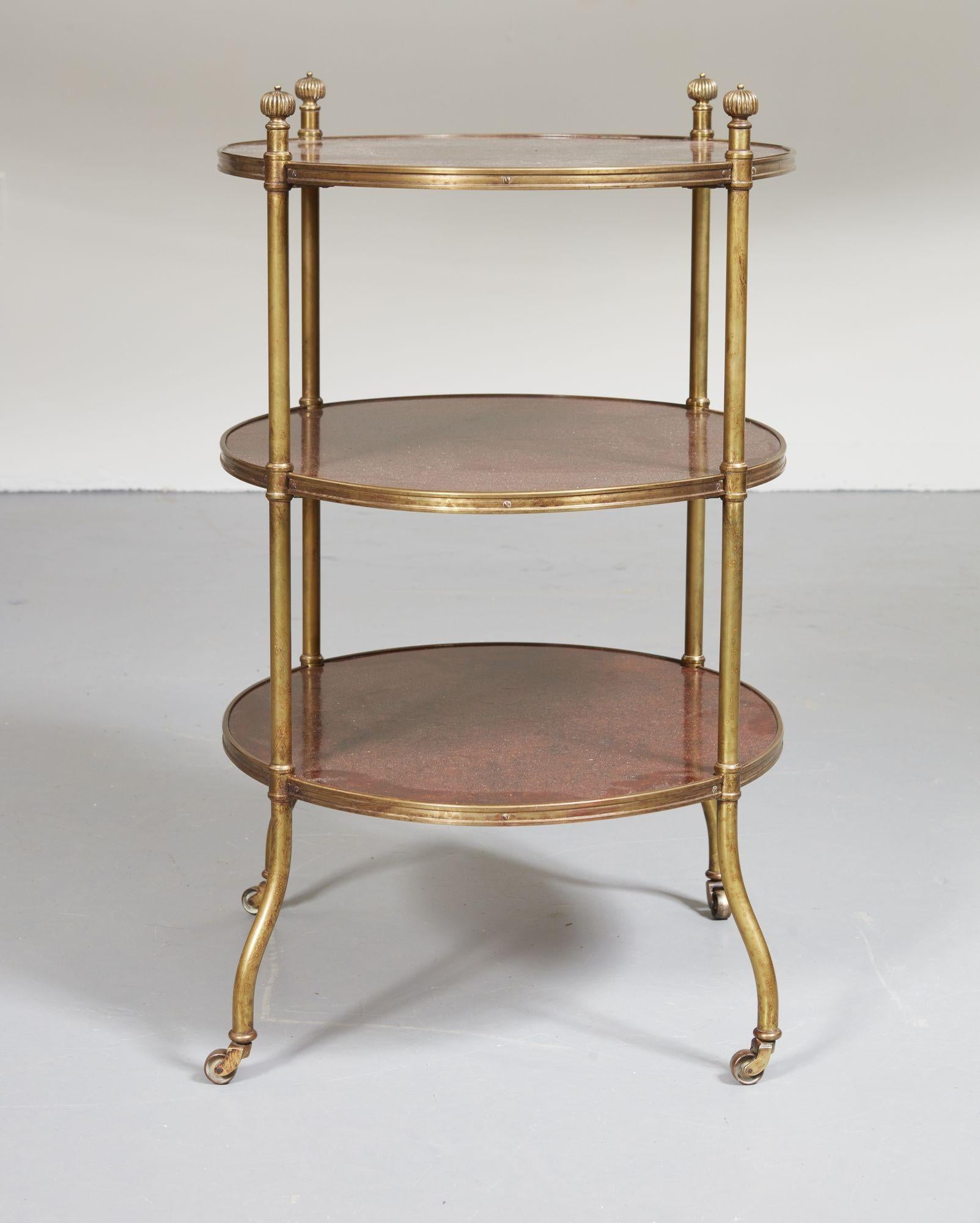 Early 19th Century Early 19th C. English Campaign Plum Pudding Tiered Table