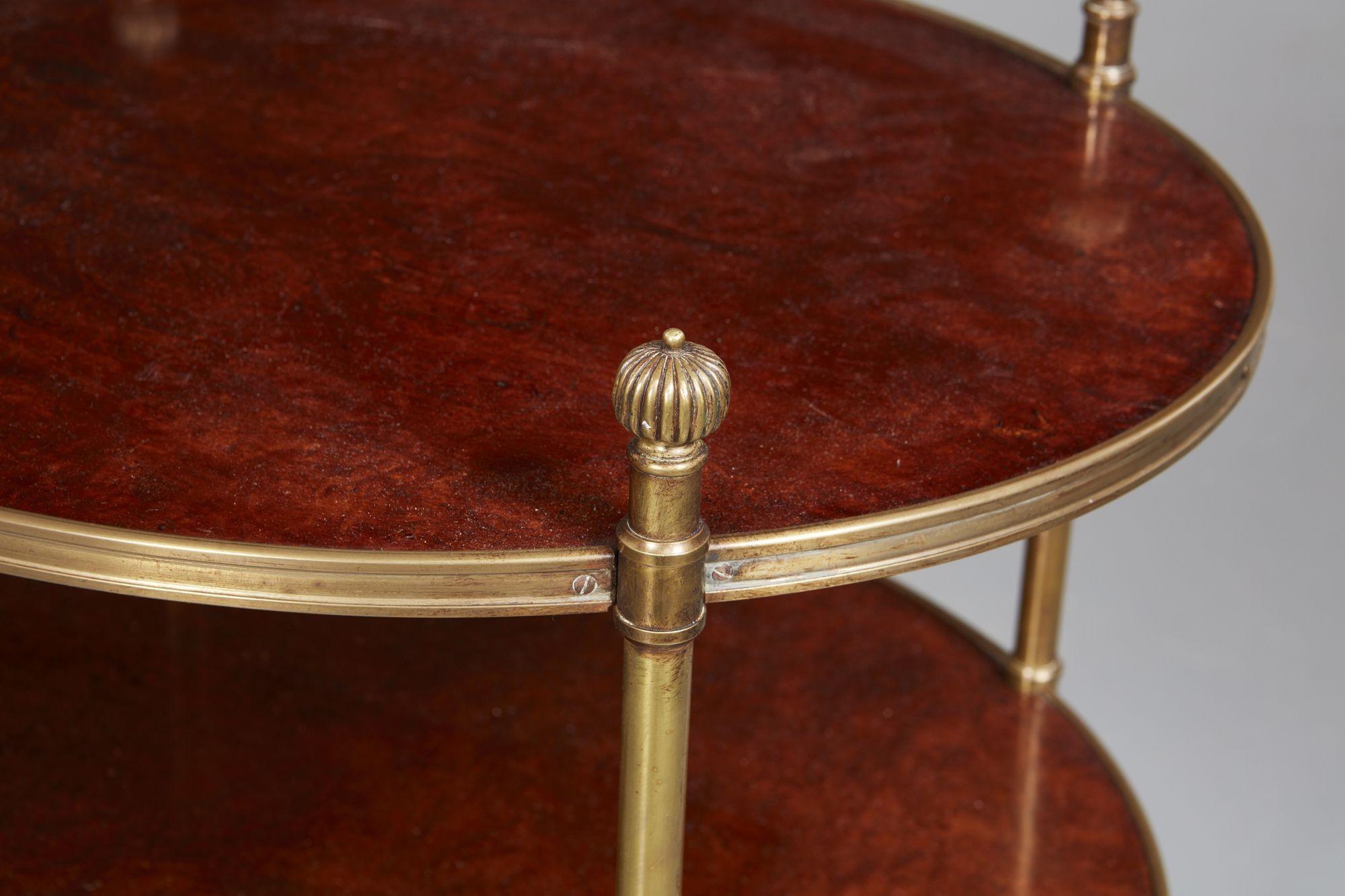 Early 19th C. English Campaign Plum Pudding Tiered Table 1