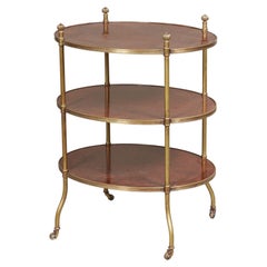 Early 19th C. English Campaign Plum Pudding Tiered Table