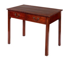 George II English Two Drawer Leather Top Writing Table