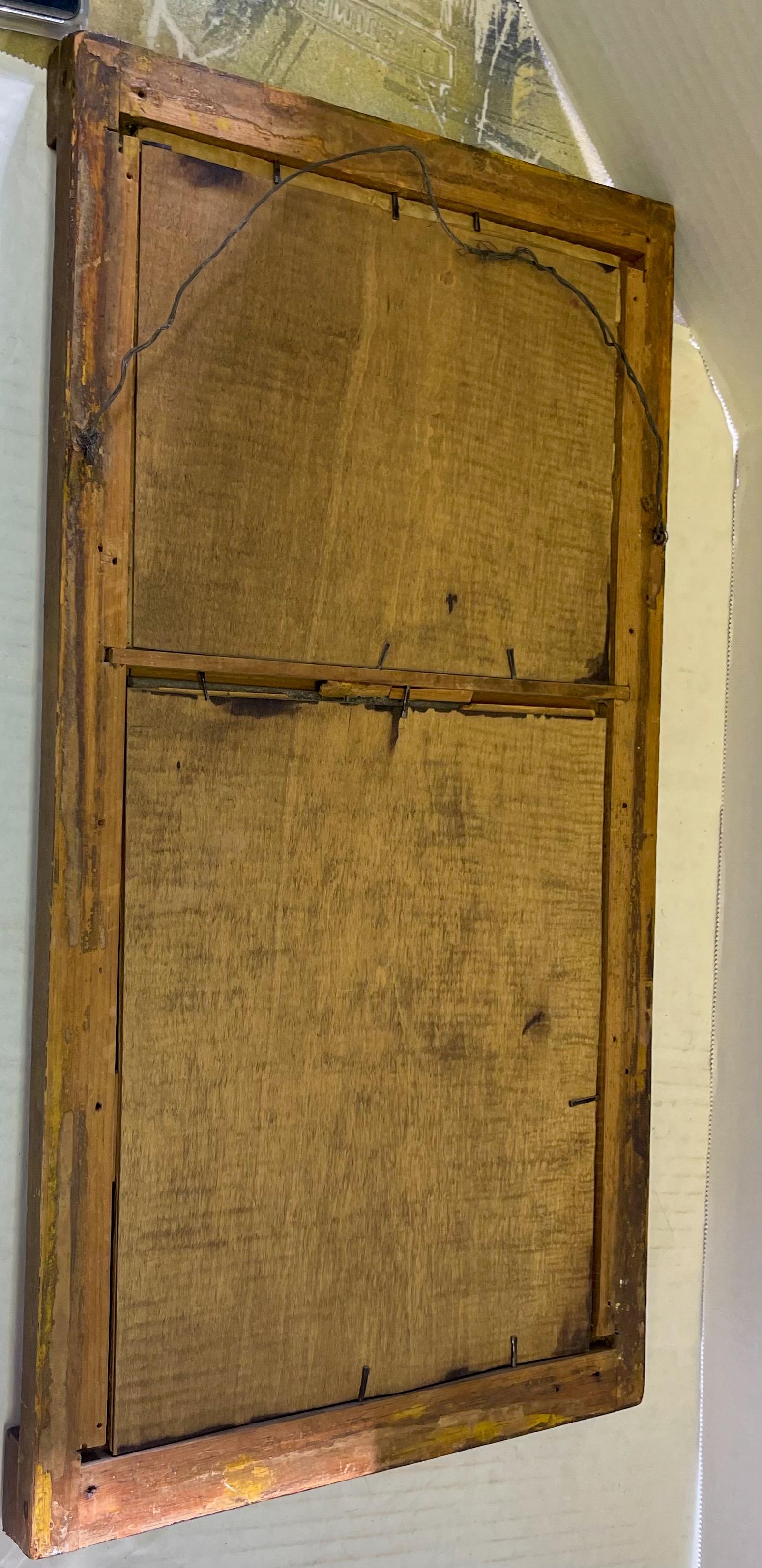 Fédéral Début du XIXe siècle. Miroir Trumeau de style fédéral en fausse écaille de tortue émaillée en vente