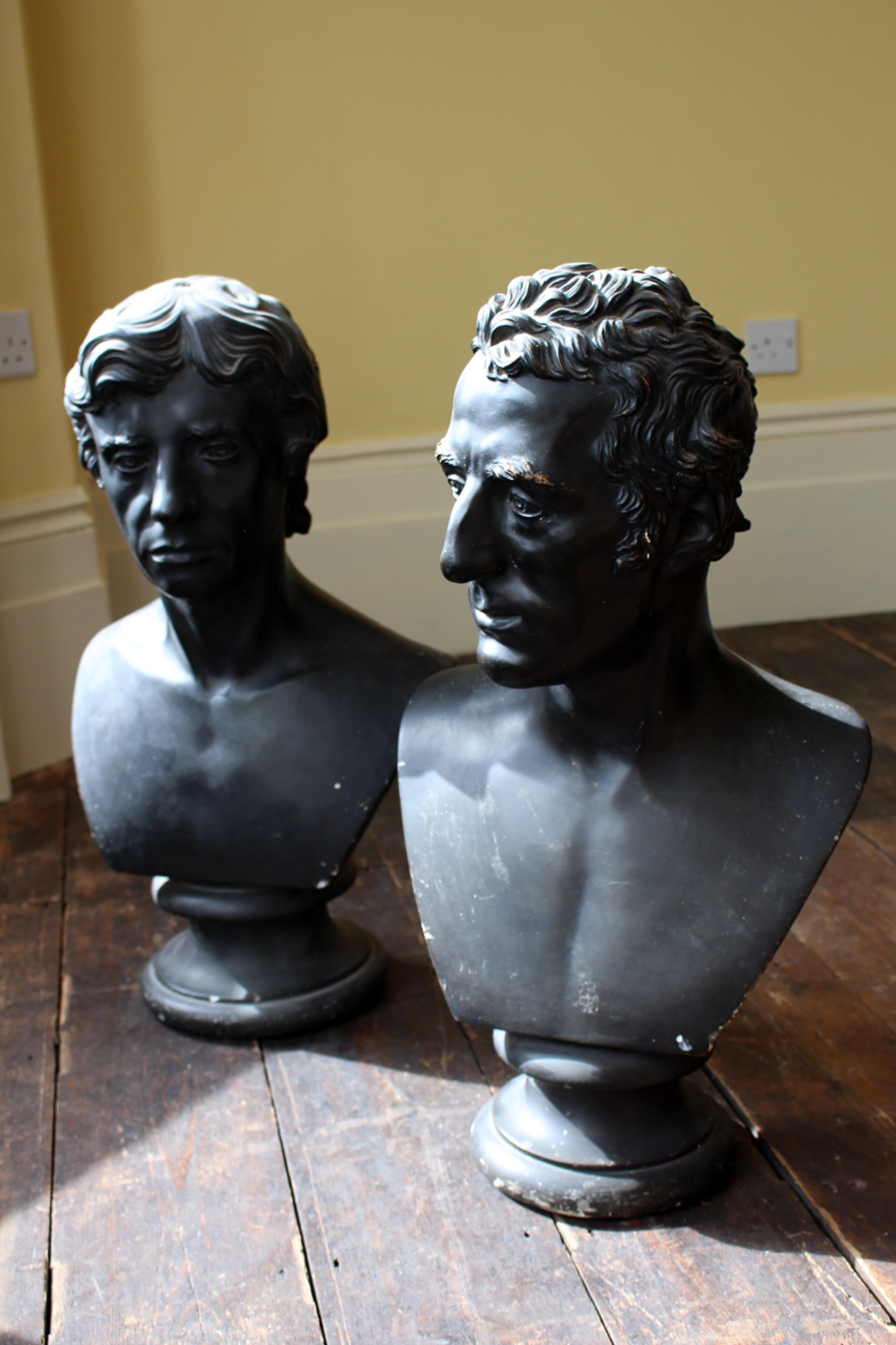 Early 19th C Francis Philibert Hardenberg, Wellington & Nelsons Plaster Busts 8