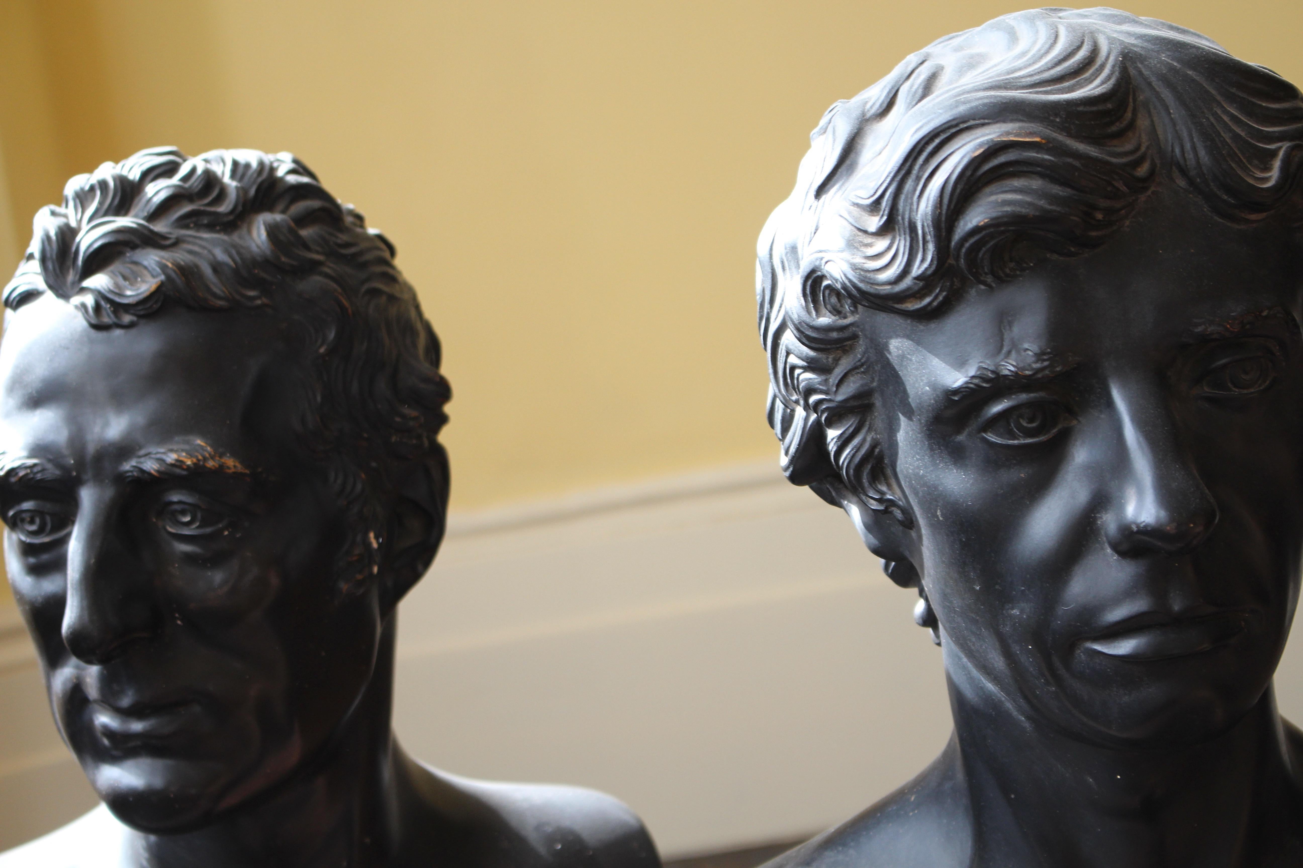 Early 19th C Francis Philibert Hardenberg, Wellington & Nelsons Plaster Busts 1
