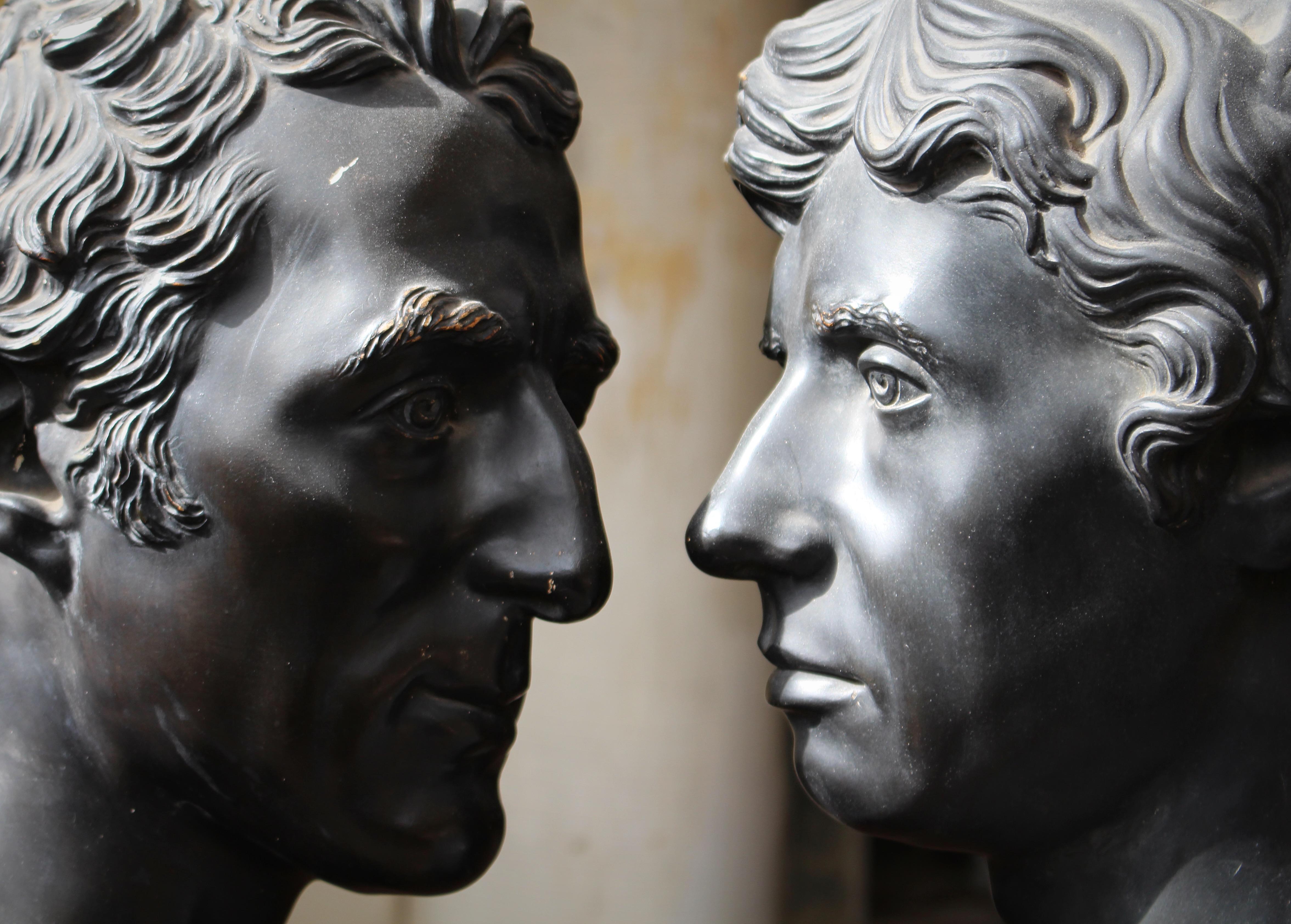 Early 19th C Francis Philibert Hardenberg, Wellington & Nelsons Plaster Busts 2