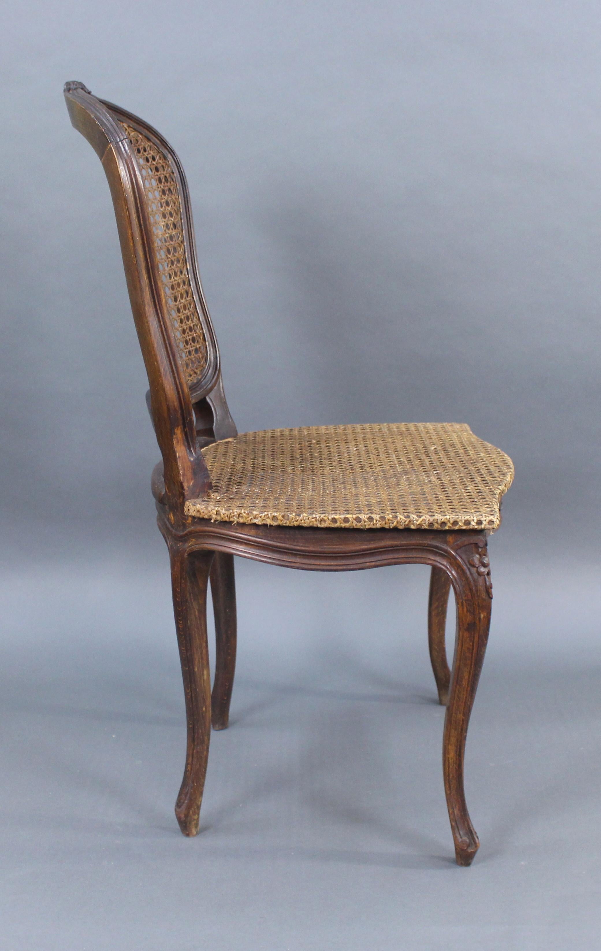 Early 19th Century French Beech Bergère Cane Salon Chair In Good Condition For Sale In Worcester, Worcestershire
