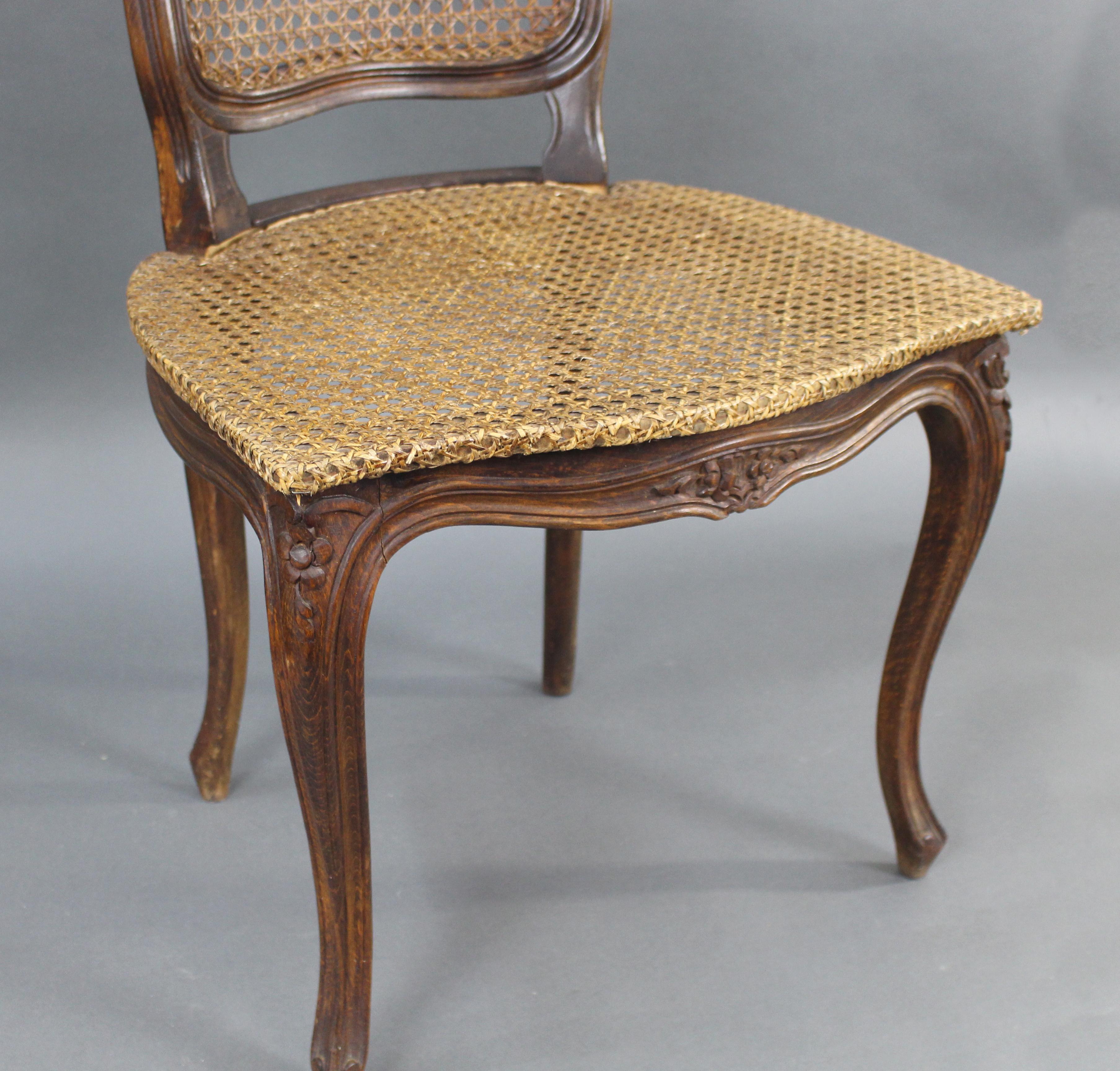 Early 19th Century French Beech Bergère Cane Salon Chair For Sale 3