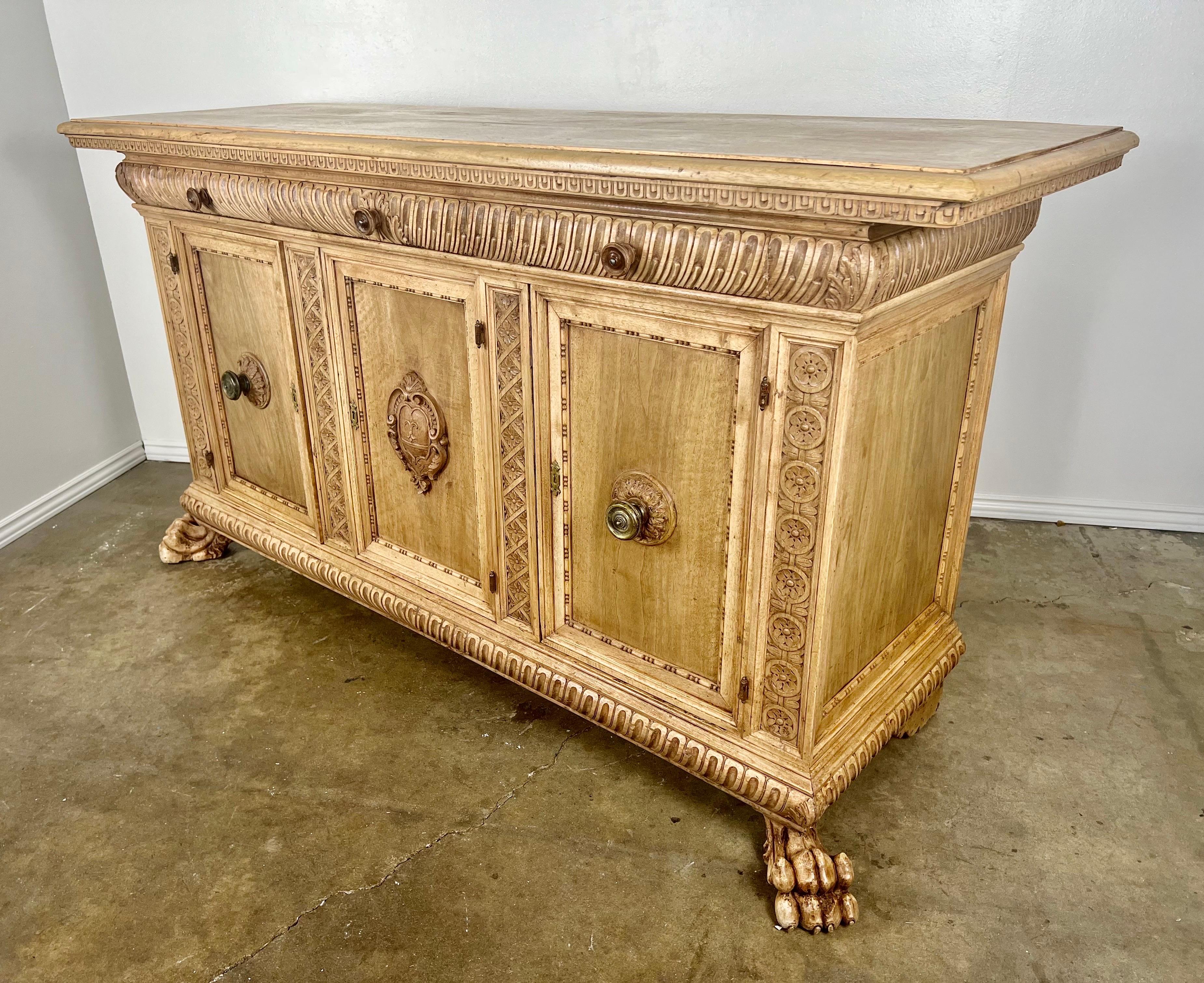 Early 19th Century French Bleached Walnut Credenza For Sale 8