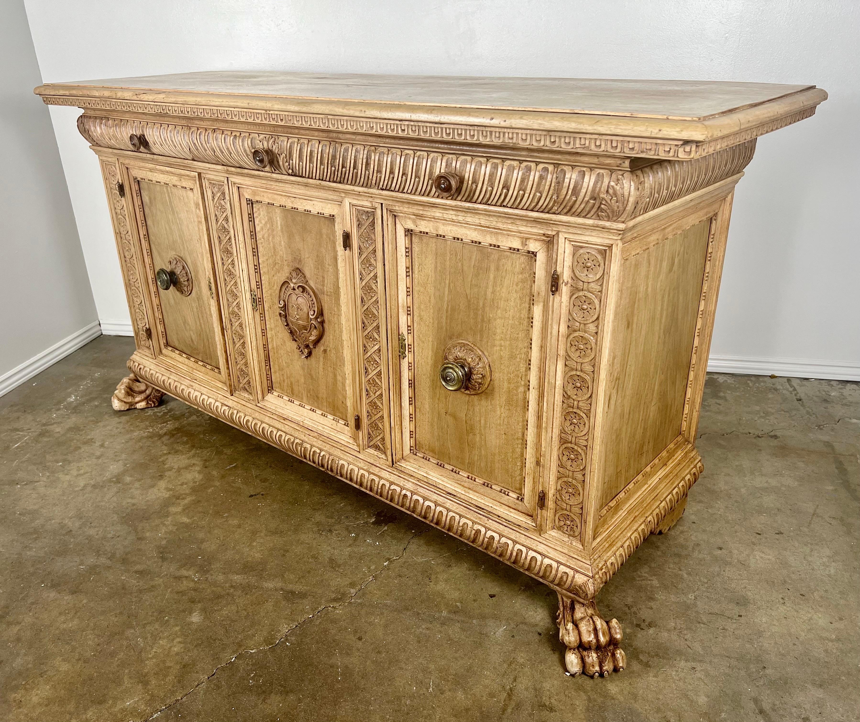 Early 19th Century French Bleached Walnut Credenza For Sale 11
