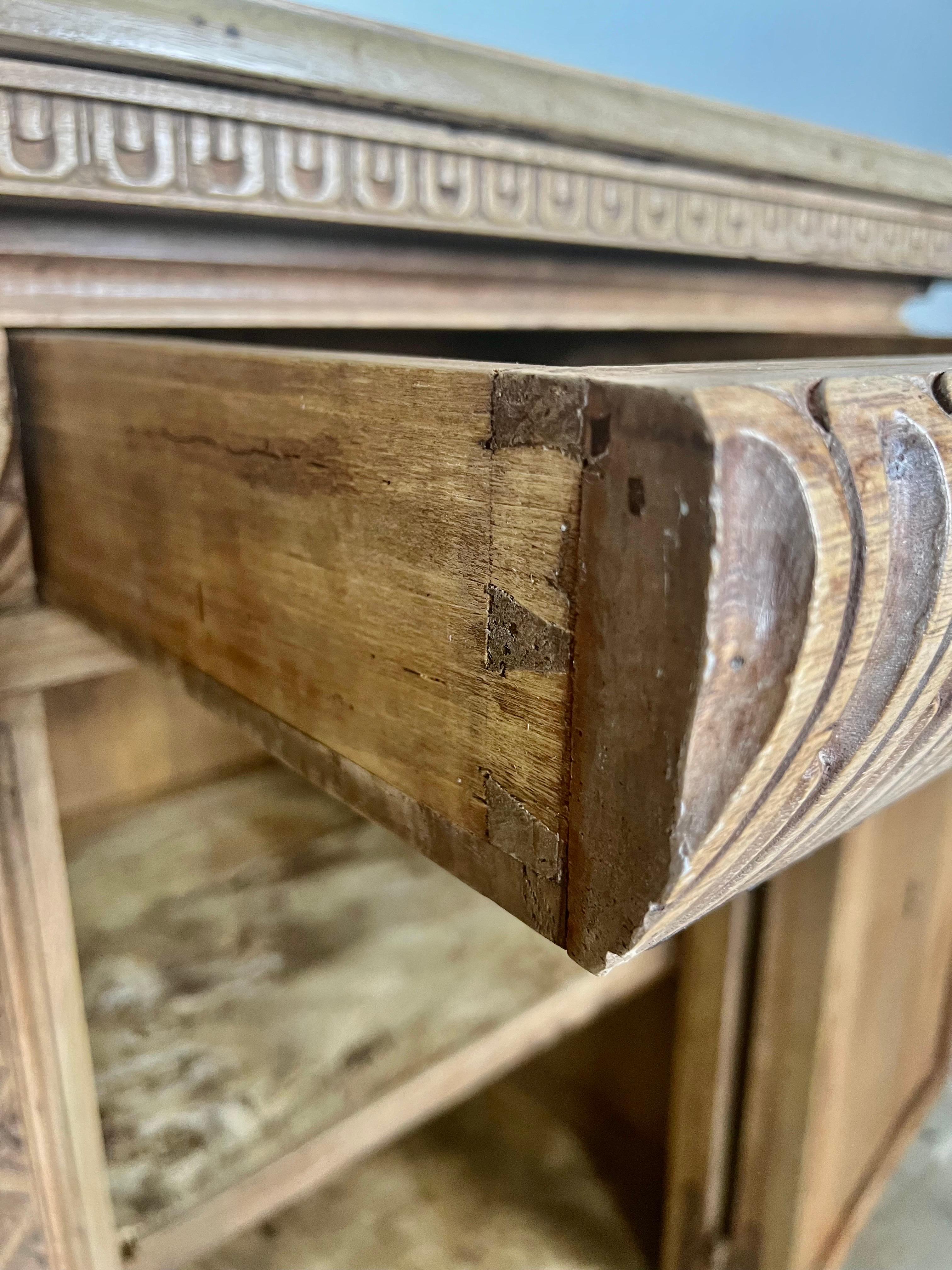 Early 19th Century French Bleached Walnut Credenza For Sale 1