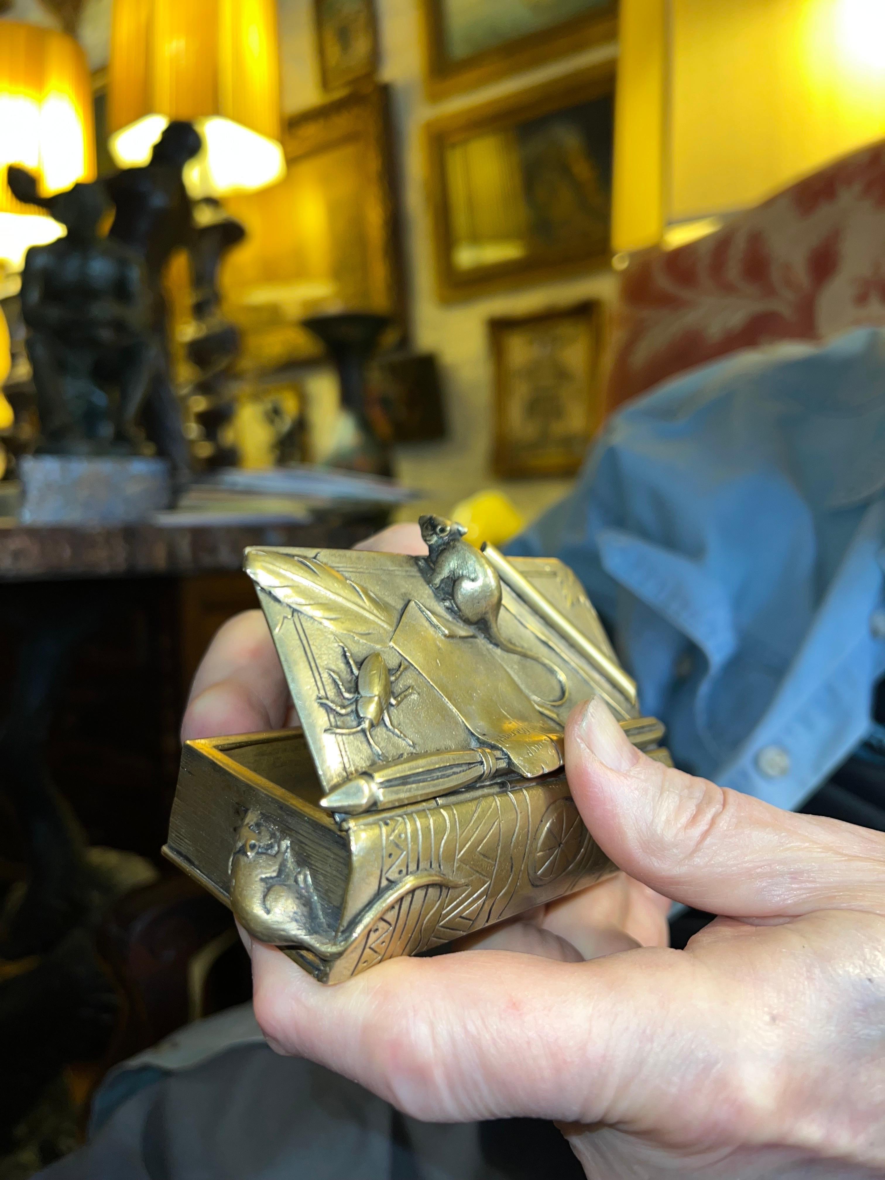 Mr. Giallo is opening his personal vault to sell a collection of his treasured antiques he's held on for so long.

ABOUT ITEM
Early 19th C. French Brass Matchbox Holder. Vito has mentioned the origin of this box was most likely placed on the