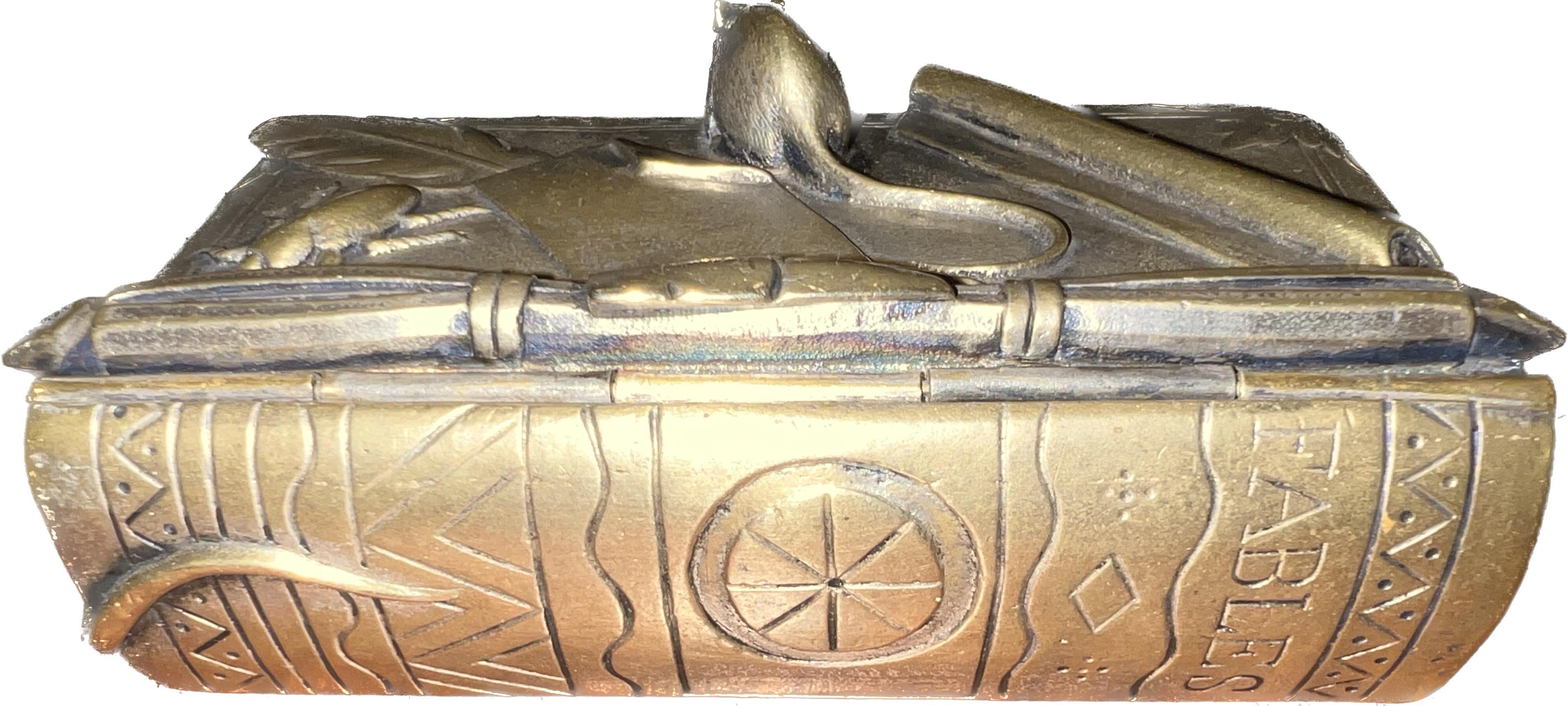 19th Century Early 19th C. French Brass Matchbox Holder