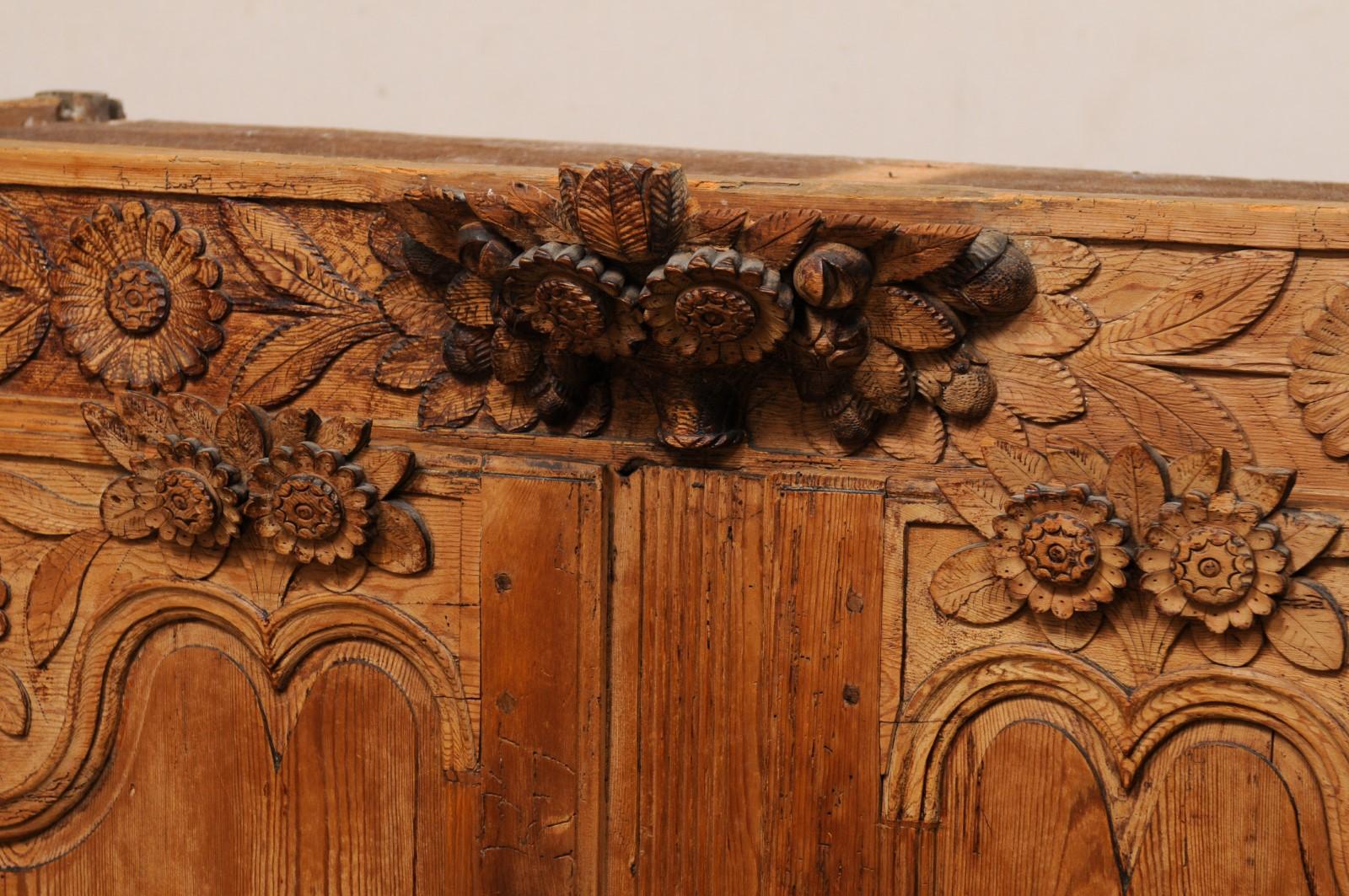 French Buffet à Deux-Corps Adorn with Beautifully Carved Florals 8