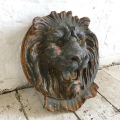 Early 19th Century French Chateau Lion Wall Plaque