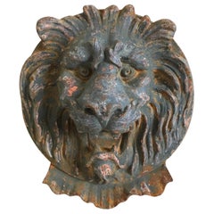 Early 19th Century French Chateau Lion Wall Plaque
