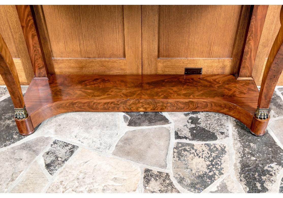 19th Century Early 19th C. French First Empire Mahogany And Belgian Marble Console For Sale