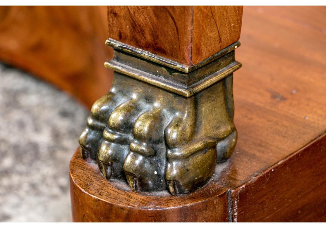 Metal Early 19th C. French First Empire Mahogany And Belgian Marble Console For Sale