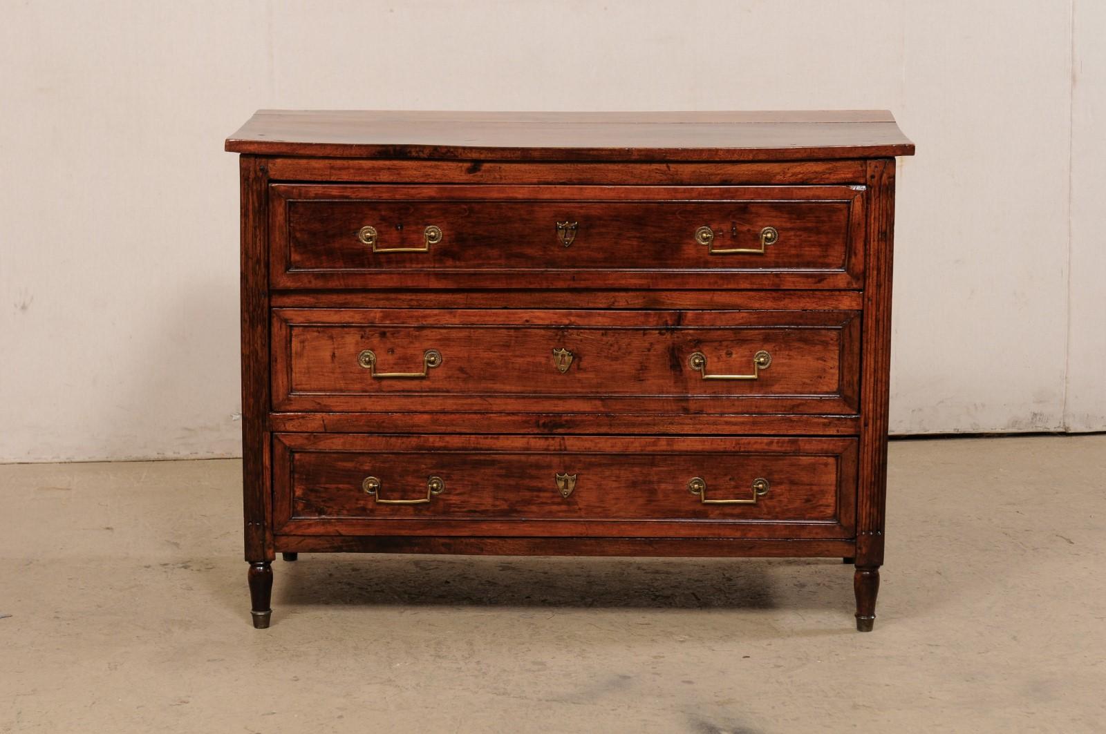 Early 19th C. French Fruitwood Chest Designed w/Clean Lines & Neoclassic Touches 8