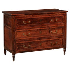 Early 19th C. French Fruitwood Chest Designed w/Clean Lines & Neoclassic Touches