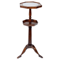 Early 19th c French Marble Topped Directoire Sewing Table With Isle of Man Feet