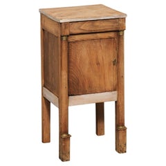 Early 19th C. French Petite Side Chest w/Brass Accents