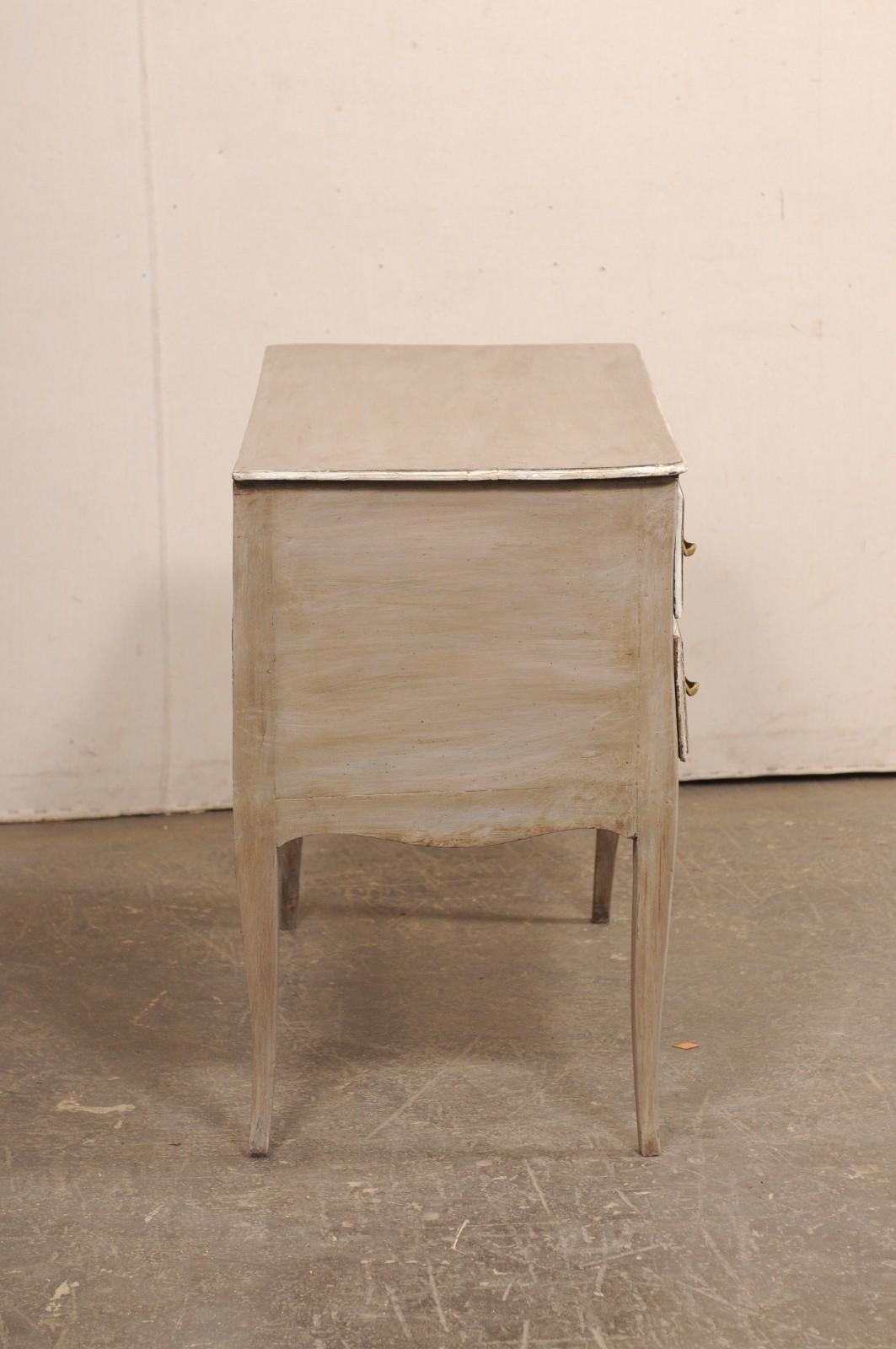 Wood Early 19th c. French Raised 2-Drawer Commode w/Original Brass Hardware For Sale