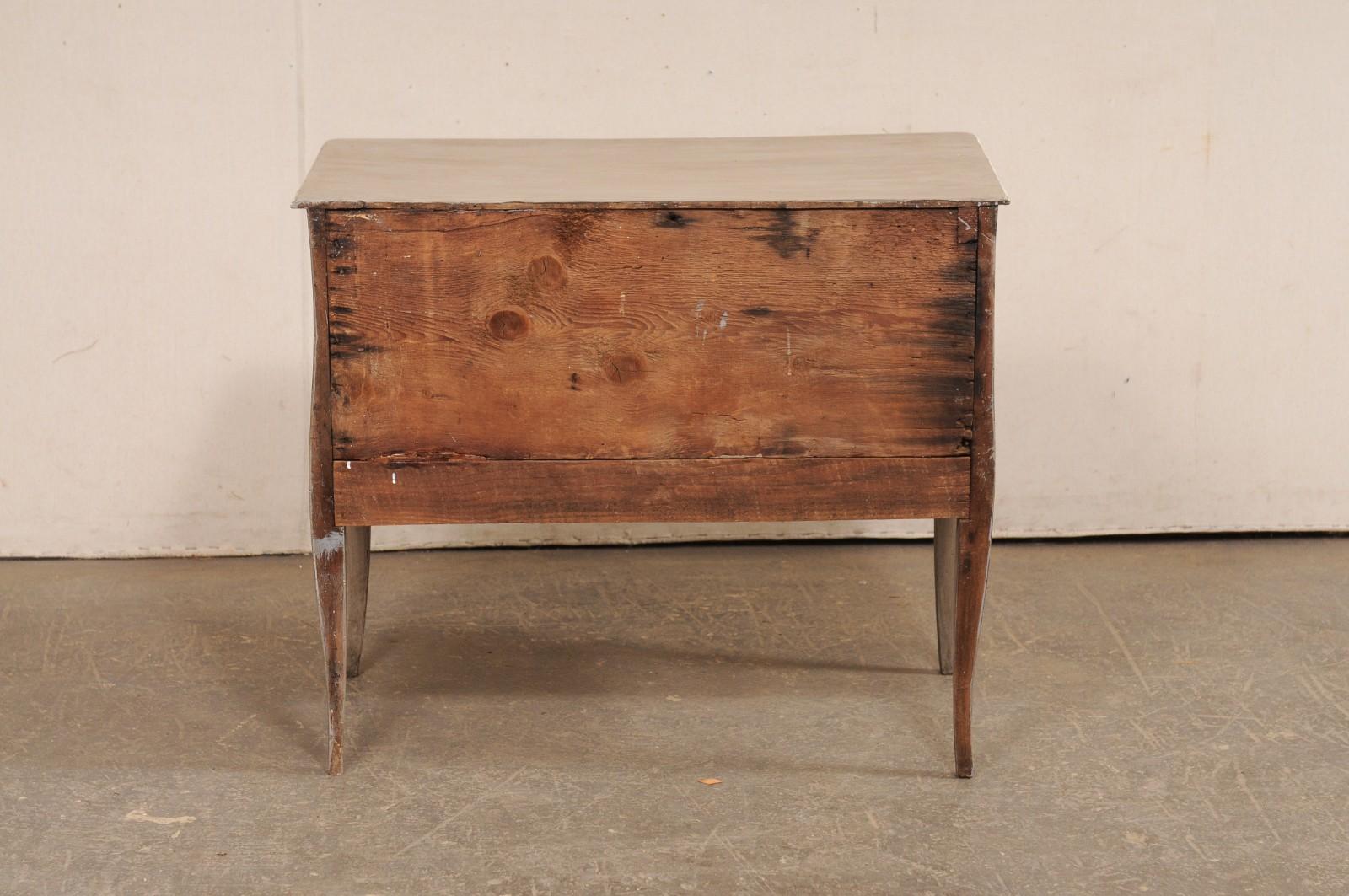 Early 19th c. French Raised 2-Drawer Commode w/Original Brass Hardware For Sale 2