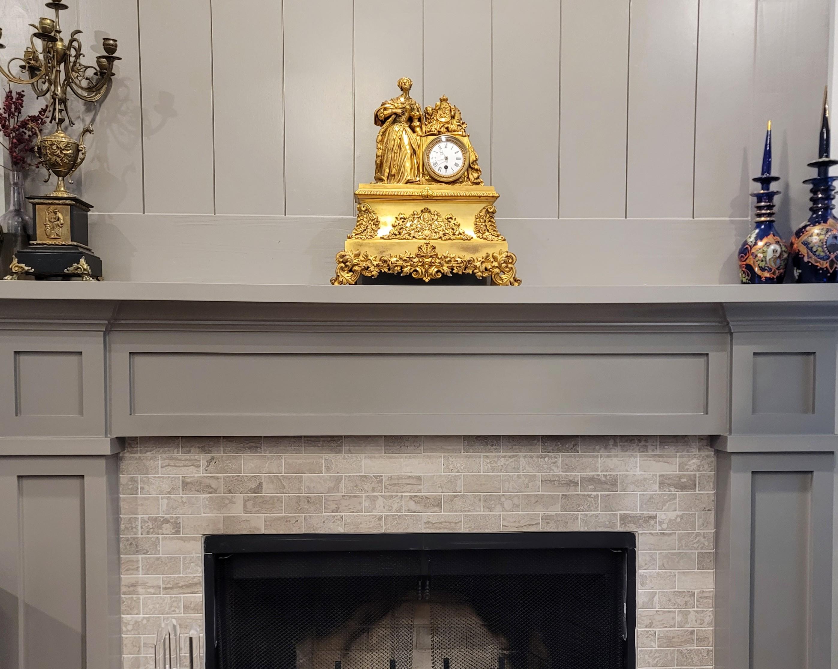 Early 19th C. French Restoration Period Gilt Bronze Ormolu Mantel Clock 6