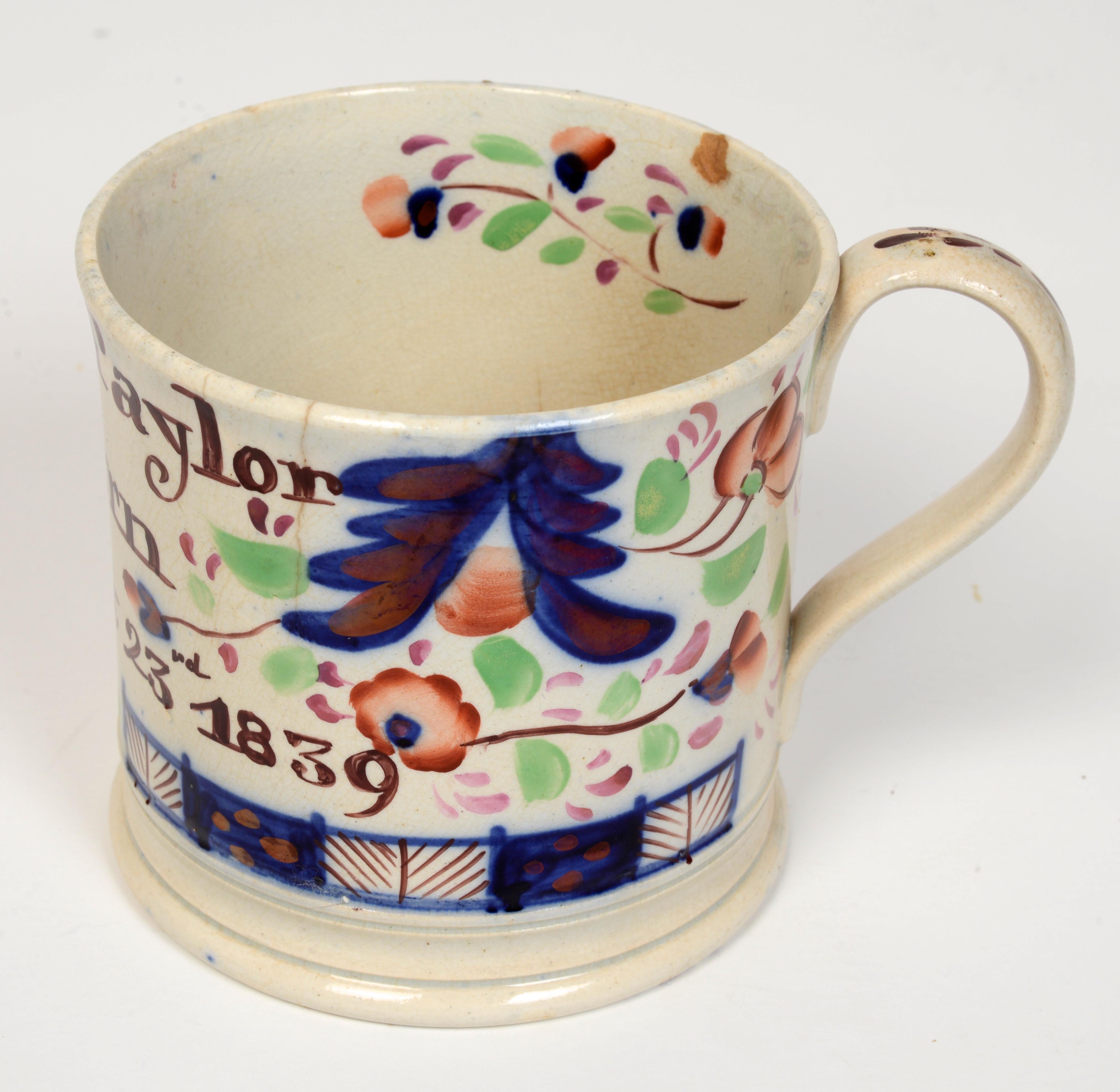 XIXe siècle Début du 19e siècle A.I.C. Mug commémoratif d'anniversaire personnalisé 