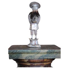 A principios del siglo XIX George III Folk Art Shell Work China Man Sailor Maritime Naval