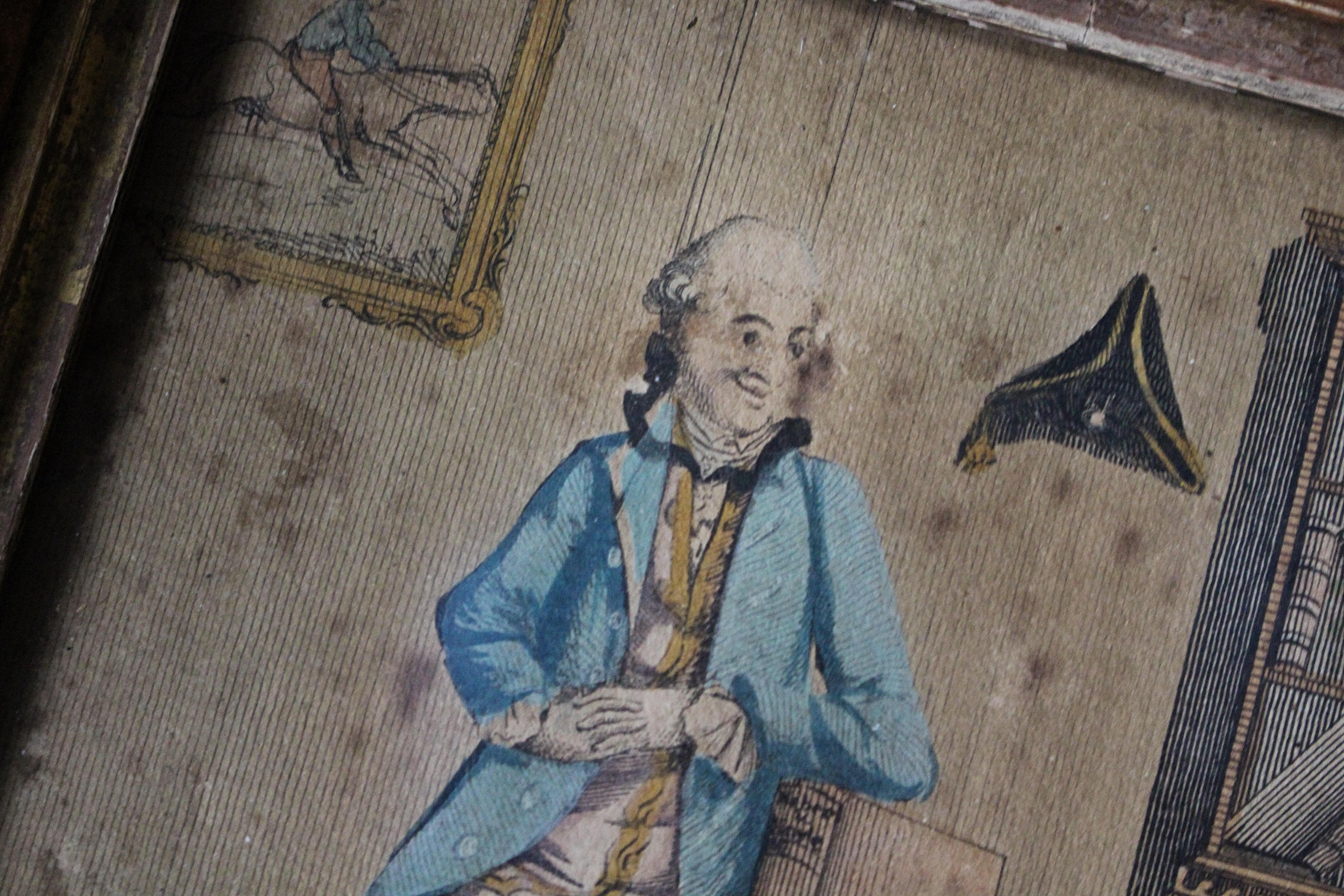 Early 19th C Hand Coloured Satire Etching Macaronies Drawn After the Life Curio In Good Condition For Sale In Lowestoft, GB